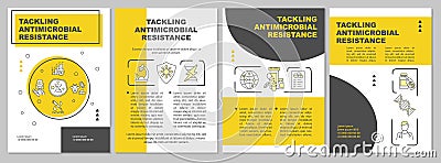 Antimicrobial resistance brochure template Stock Photo