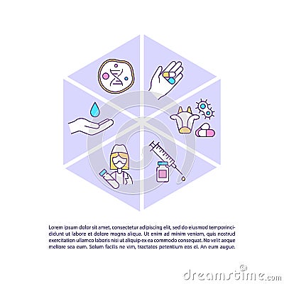 Antimicrobial resistance prevention concept icon with text Cartoon Illustration