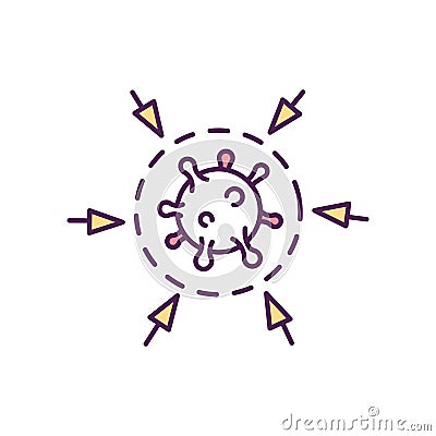 Antimicrobial resistance RGB color icon Vector Illustration