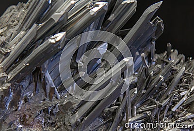 Antimony mineral from Romania Stock Photo