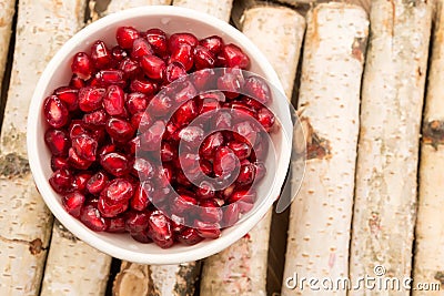 Antioxidant pomegranate seeds Stock Photo