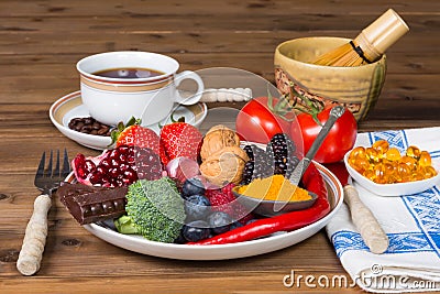 Antioxidants for breakfast Stock Photo