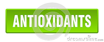 antioxidants button. antioxidants square isolated push button. Vector Illustration