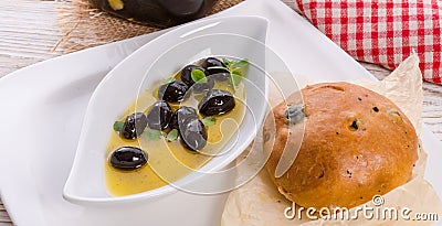 Antipasti olives Stock Photo