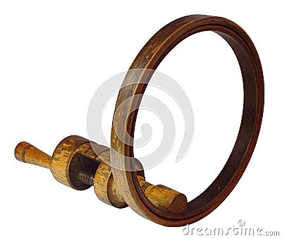 Antiquarian wood frame Stock Photo