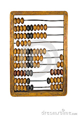 Antique Abacus For Calculating Stock Photo