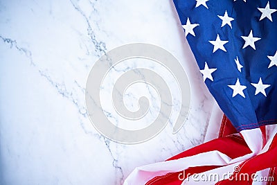 Antique America flag waving pattern background in red blue color concept for USA 4th july independence day, symbol of patriot Stock Photo