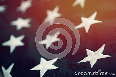 Antique America flag waving pattern background in red blue white color concept for USA 4th july independence day, symbol of Stock Photo