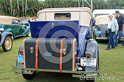 Antique american car rear Editorial Stock Photo