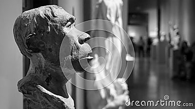 A antique Ancient Man Bust Editorial Stock Photo