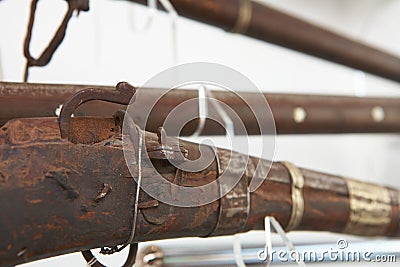 Antique Arabian gun Stock Photo