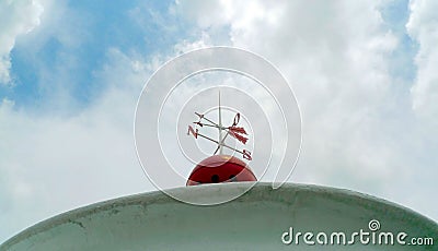 Asia lighthouse Macau Light House Compass Signal Signage Direction Catholic Church Chapel of Our Lady of Guia Fortress Macao China Editorial Stock Photo