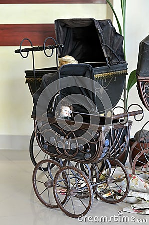 Antique Baby Carriages Stock Photo