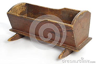 Antique baby crib Stock Photo