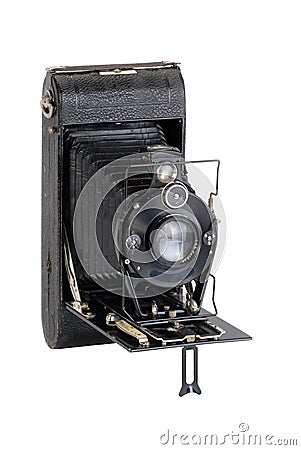 Antique bellows camera Stock Photo