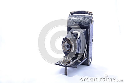 Antique bellows roll film camera Stock Photo