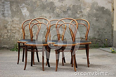 Antique Bentwood Viennese chair Stock Photo