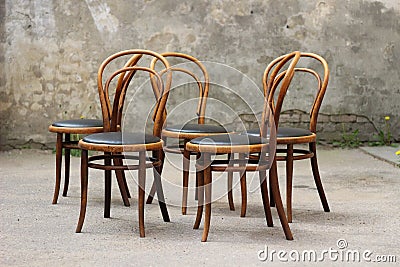 Antique Bentwood Viennese chair Stock Photo