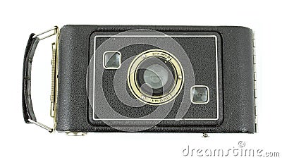 Antique medium format film folding camera Stock Photo