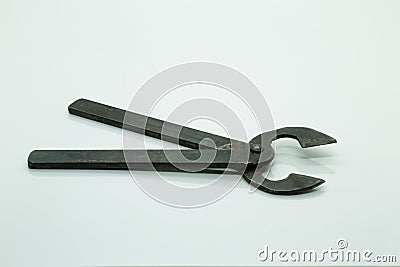 Antique blacksmith forged sugar scissors Stock Photo