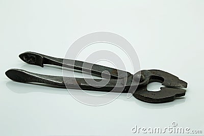 Antique blacksmith forged sugar scissors Stock Photo