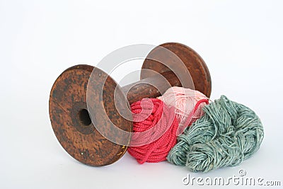 Antique bobbin Stock Photo