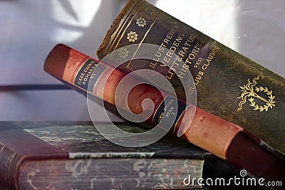 Antique Books Stock Photo