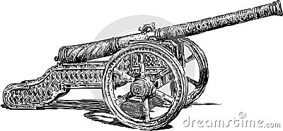 Antique cannon Vector Illustration