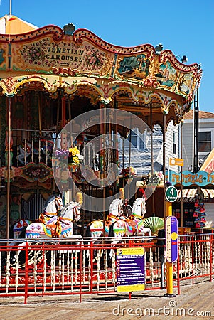 An antique carousel ride Editorial Stock Photo