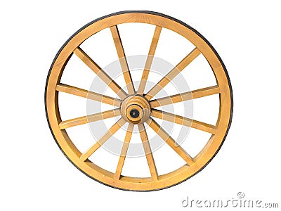 Antique Cart Wheel Stock Photo