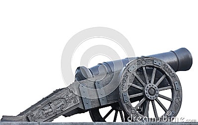 Antique cast iron cannon Stock Photo