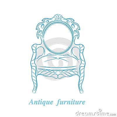 Antique chair Vector Illustration