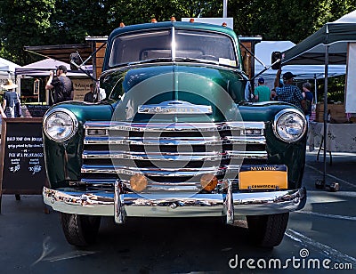 Antique Chevrolet truck - frontal view Editorial Stock Photo