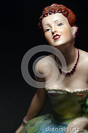 Antique china figure women Stock Photo