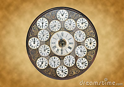 Antique Clock Stock Photo