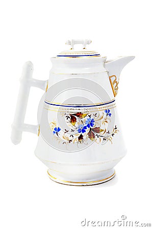 Antique coffee pot of historicism time area. Stock Photo