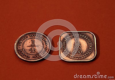 Antique coins Stock Photo