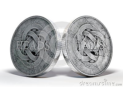 Antique Coins Heads And Tails Stock Photo