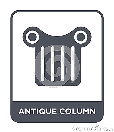 antique column icon in trendy design style. antique column icon isolated on white background. antique column vector icon simple Vector Illustration