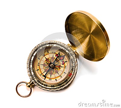 Antique compass Stock Photo