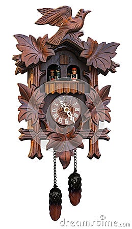 Antique cuckoo clock Stock Photo