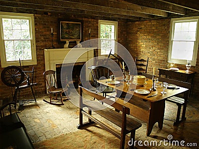 Antique Dining Room Stock Photo