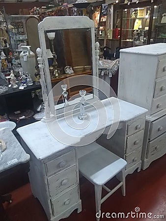 Antique Distressed Vanity Stock Photo