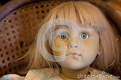 Antique doll detail Stock Photo