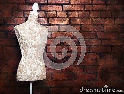 Antique dress form with vintage look Stock Photo