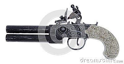 Antique Dueling Pistol Stock Photo