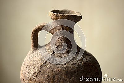 Antique, earthen water pot, Stock Photo