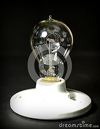 Antique Edison Light Bulb Stock Photo