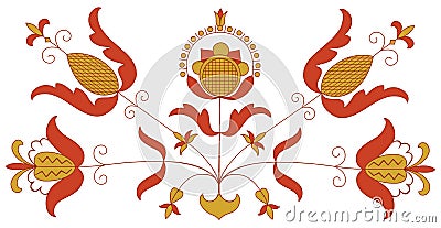 Antique embroidery pattern Vector Illustration