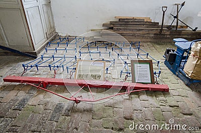 Antique Farming Equipment - harrow Editorial Stock Photo